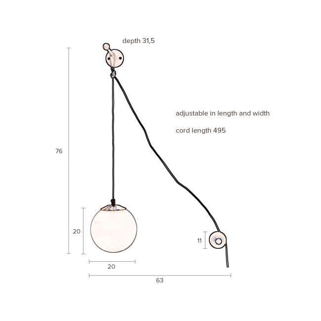 Bulan - Applique murale design boule