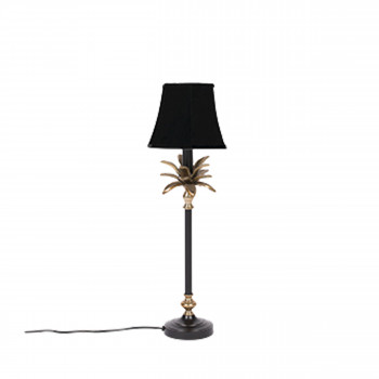 Cresta - Lampe à poser palmier en métal et velours