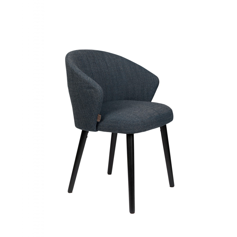 waldo - fauteuil de table en tissu - couleur - bleu gris