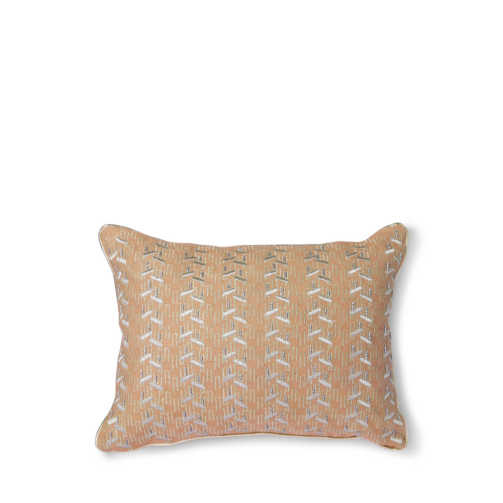 Deelen - Coussin à broderies métallisées 30x40cm - Couleur - Ecru