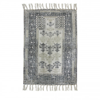 Morige - Tapis gris et écru d'inspiration orientale
