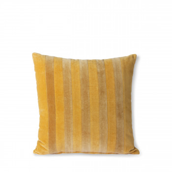 Shawell - Coussin en velours à rayures 45x45cm