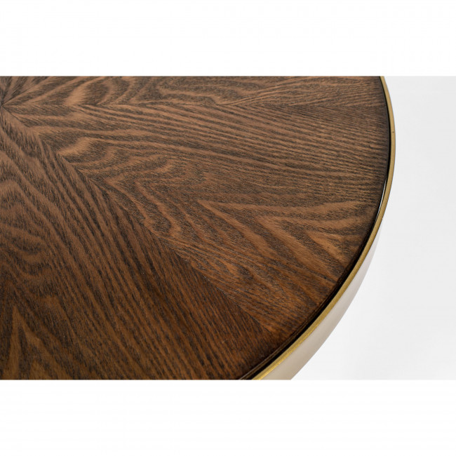 Denise - Table basse ronde en métal et bois ø44cm