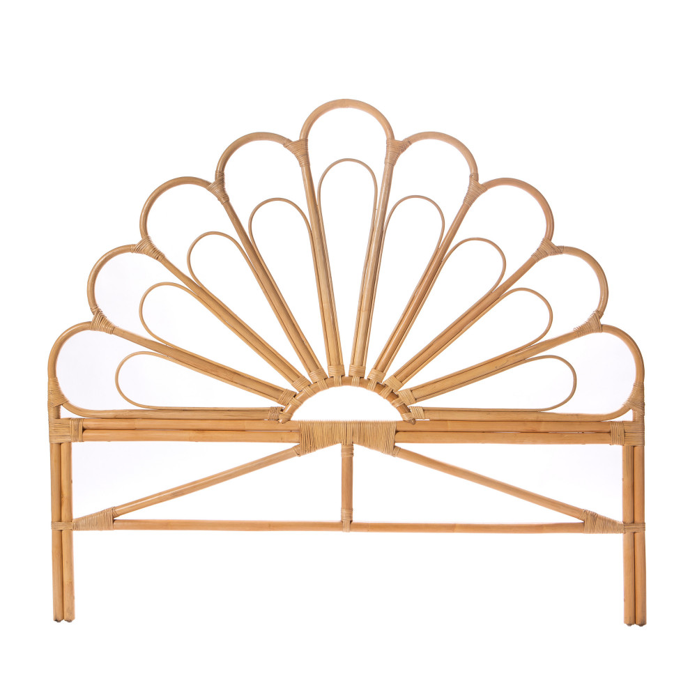 singaraja - tête de lit design en rotin 185cm - couleur - naturel