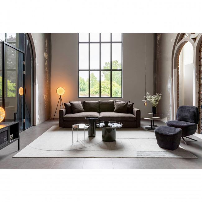 Snow - Table basse ronde en métal brossé ø60cm