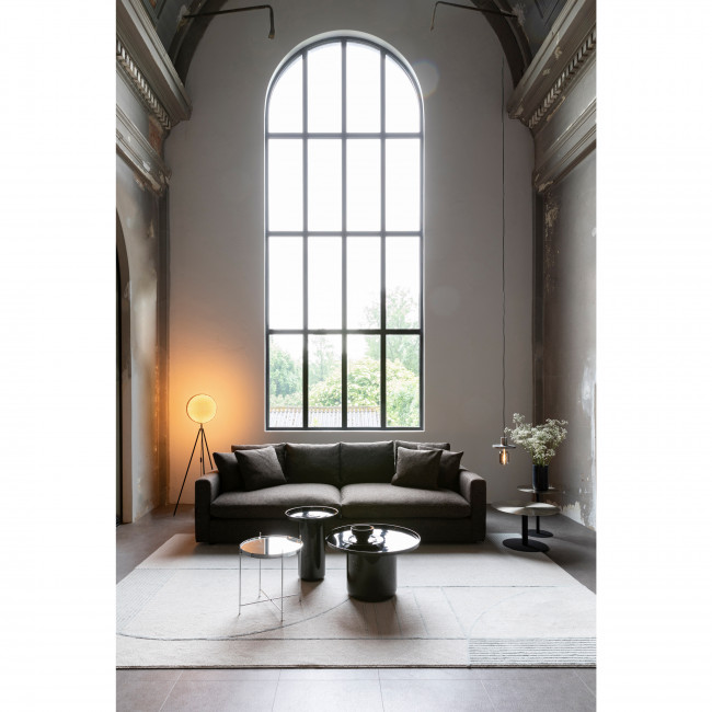 Snow - Table basse ronde en métal brossé ø60cm