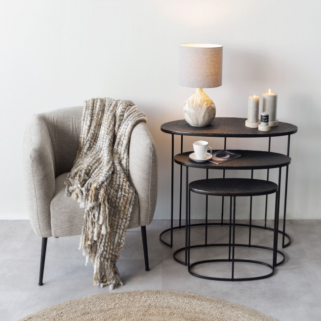Willy - Fauteuil en tissu et métal