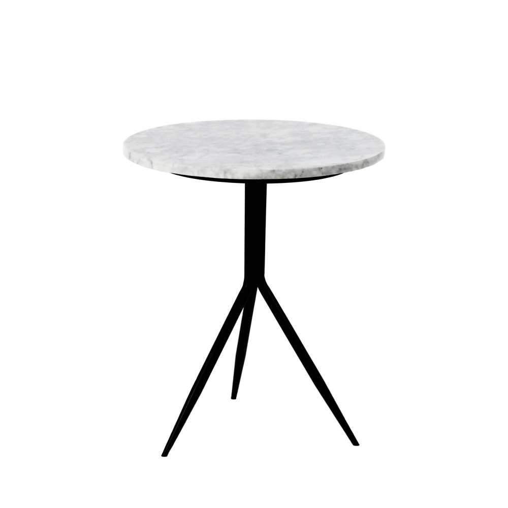 dana - table basse en marbre ø40cm - couleur - blanc