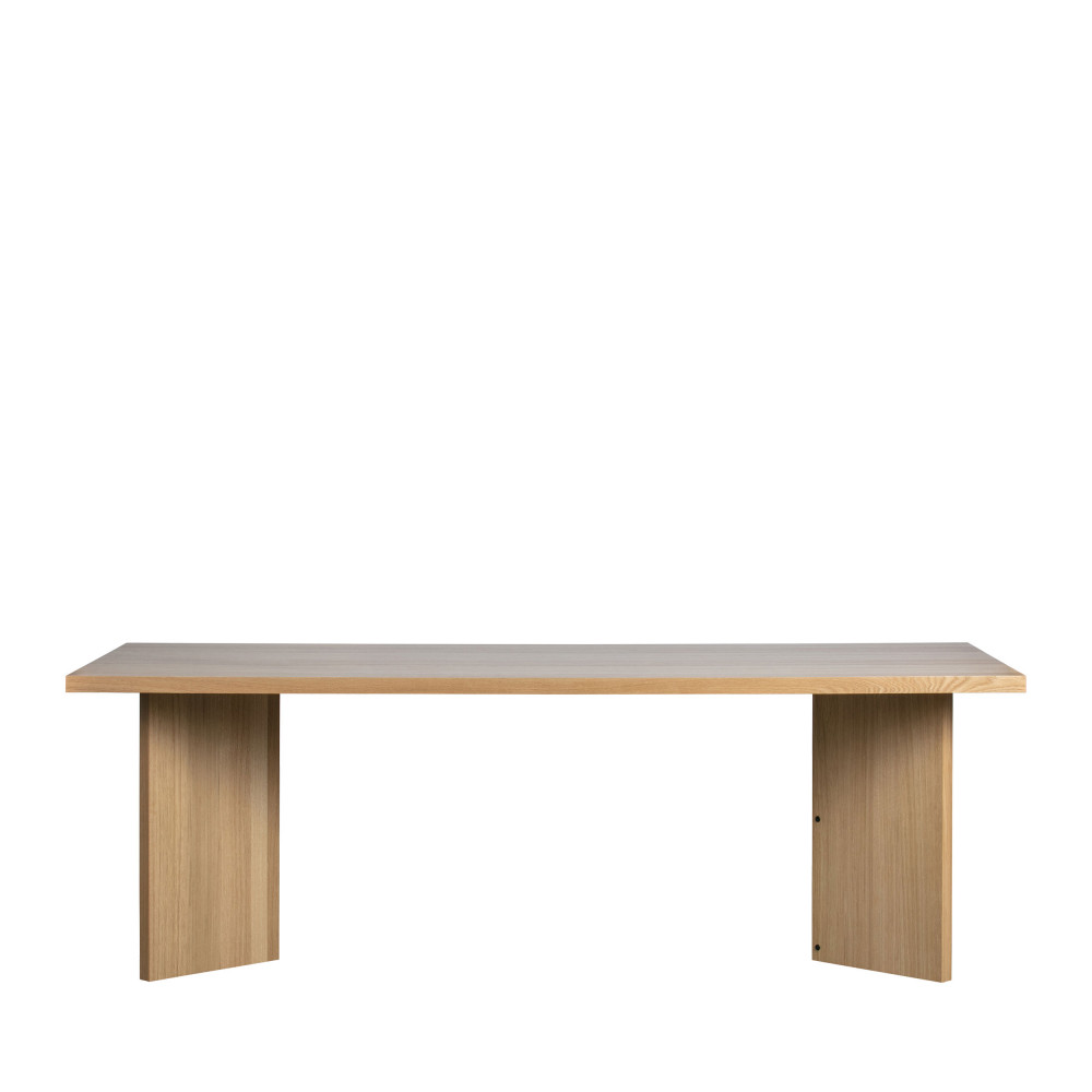 Angle - Table à manger en bois 90x220cm - Couleur - Bois clair