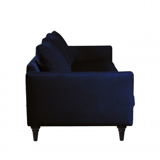 Villabon - Canapé 4 places en velours pieds tournés