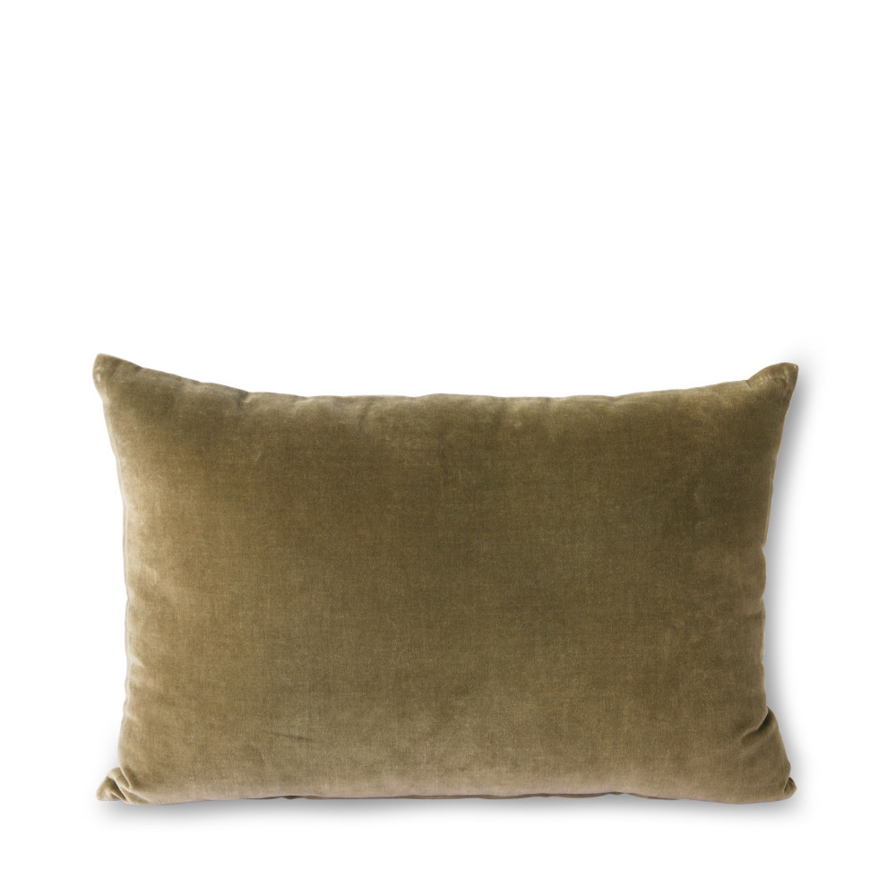 Paasloo - Coussin en velours 40x60cm - Couleur - Vert kaki