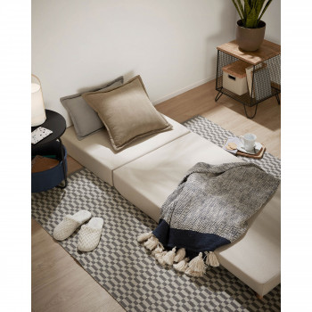 Ginnie - Plaid bicolore en coton 130x170cm