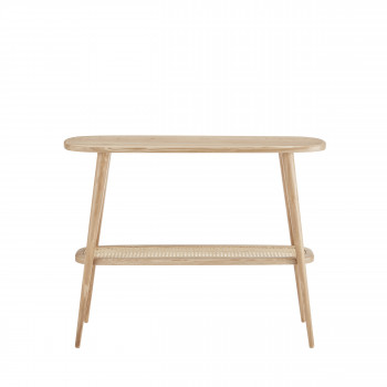 Ostnor - Console en bois et cannage