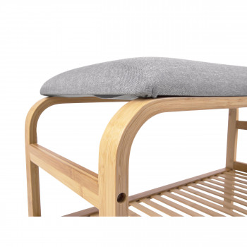 Dure - Banc en bois et tissu