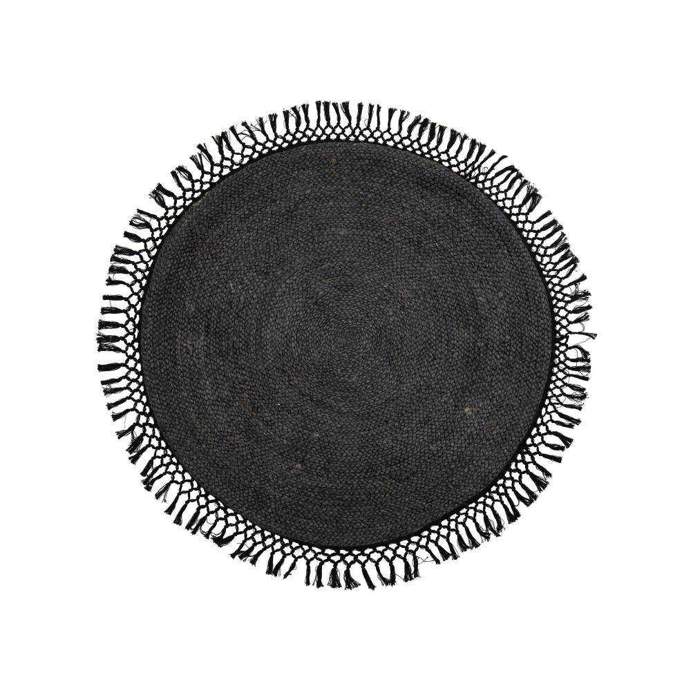 TAPIS ROND COMILLA 120x120 0887 BLACK