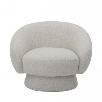 Ted - Fauteuil lounge en tissu bouclette