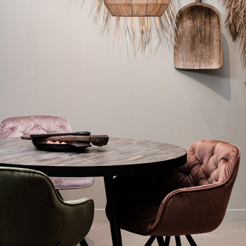 Chaise en velours Elaine