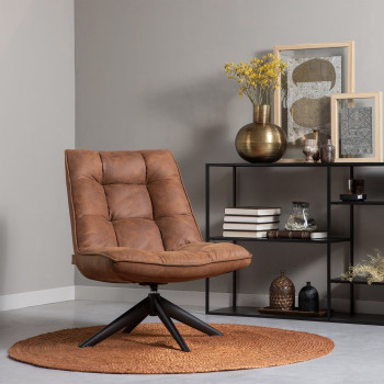 Jouke - Fauteuil en simili capitonné