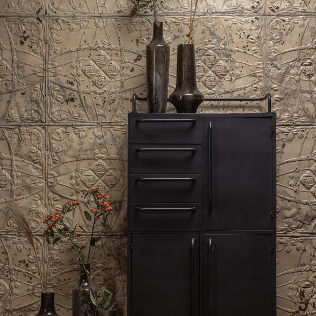 Black Beauty - Armoire à roulettes en métal