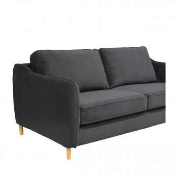 Vornay - Canapé convertible ouverture express 2 places en velours