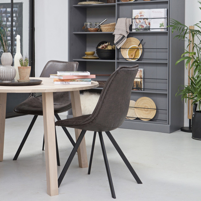 Lot de 2 chaises en similicuir Swen