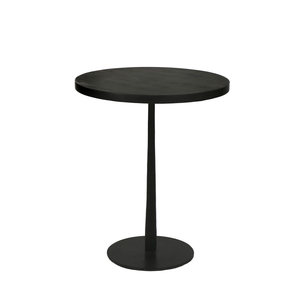 bistro - table de bistrot ronde en bois et métal ø50cm - couleur - noir