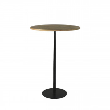 Bistro - Table de bar ronde en bois et métal ø70cm