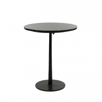 Bistro - Table de bistrot ronde en marbre et métal ø50cm