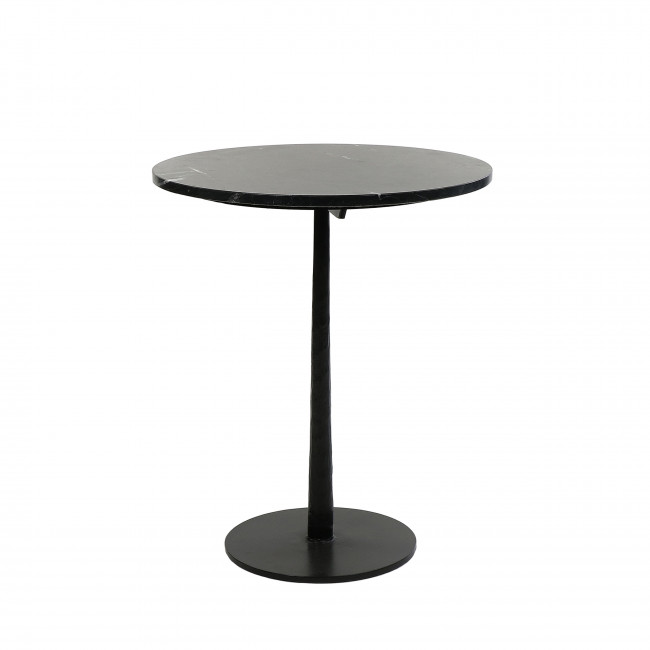 Bistro - Table de bistrot ronde en marbre et métal ø50cm