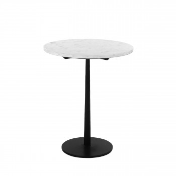 Bistro - Table de bistrot ronde en marbre et métal ø50cm