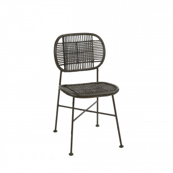 Geneva - Chaise en rotin et métal