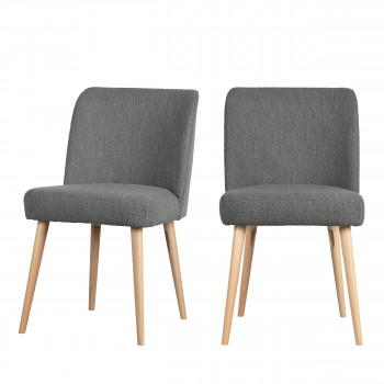 Force - 2 chaises en tissu bouclé