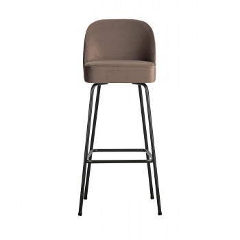 Vogue - Tabouret de bar en velours 80cm