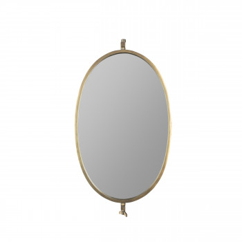 Lara - Miroir ovale en métal
