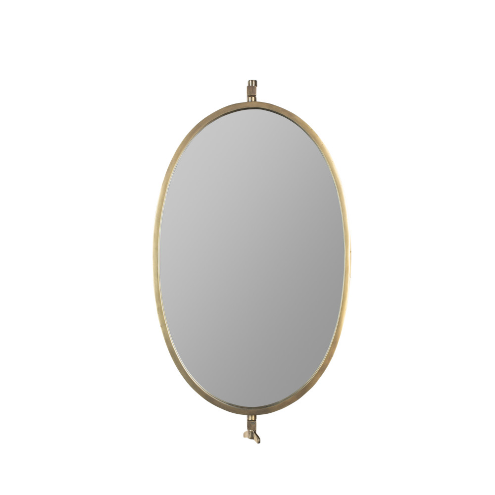 Lara - Miroir ovale en métal - Couleur - Laiton