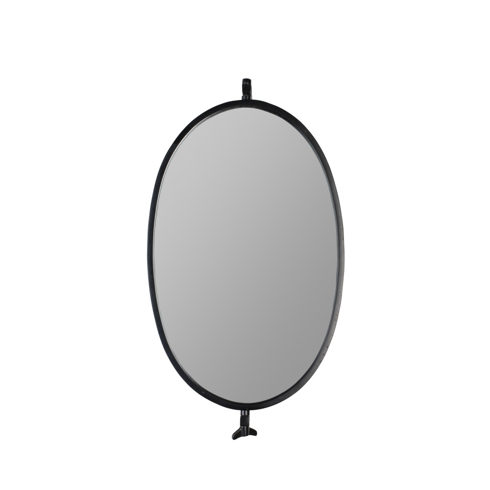 Lara - Miroir ovale en métal - Couleur - Noir