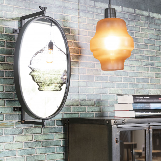 Lara - Miroir ovale en métal