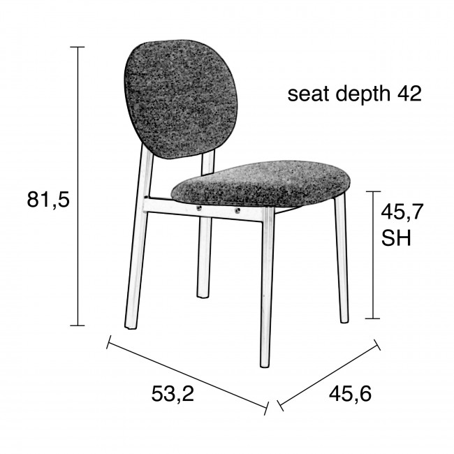Spike - Chaise en tissu