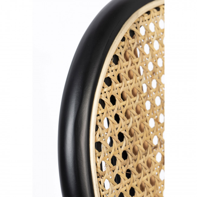 Spike - Tabouret de bar en tissu et cannage 65cm