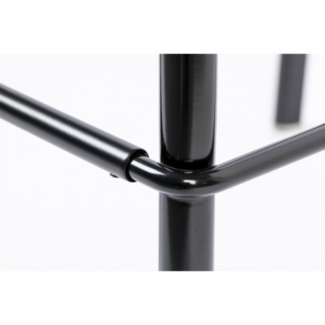 Spike - Tabouret de bar en tissu et cannage 65cm