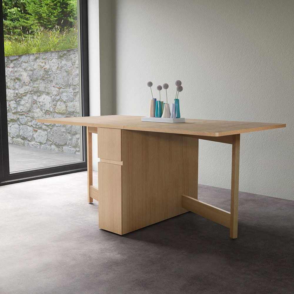 Table à manger pliable en bois 170x90cm Woodman - KUNGLA