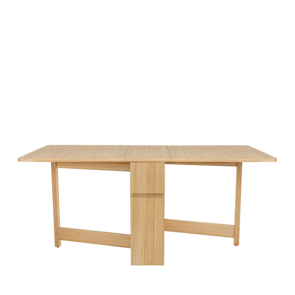 Kungla - Table à manger pliable en bois 170x90cm - Couleur - Bois clair