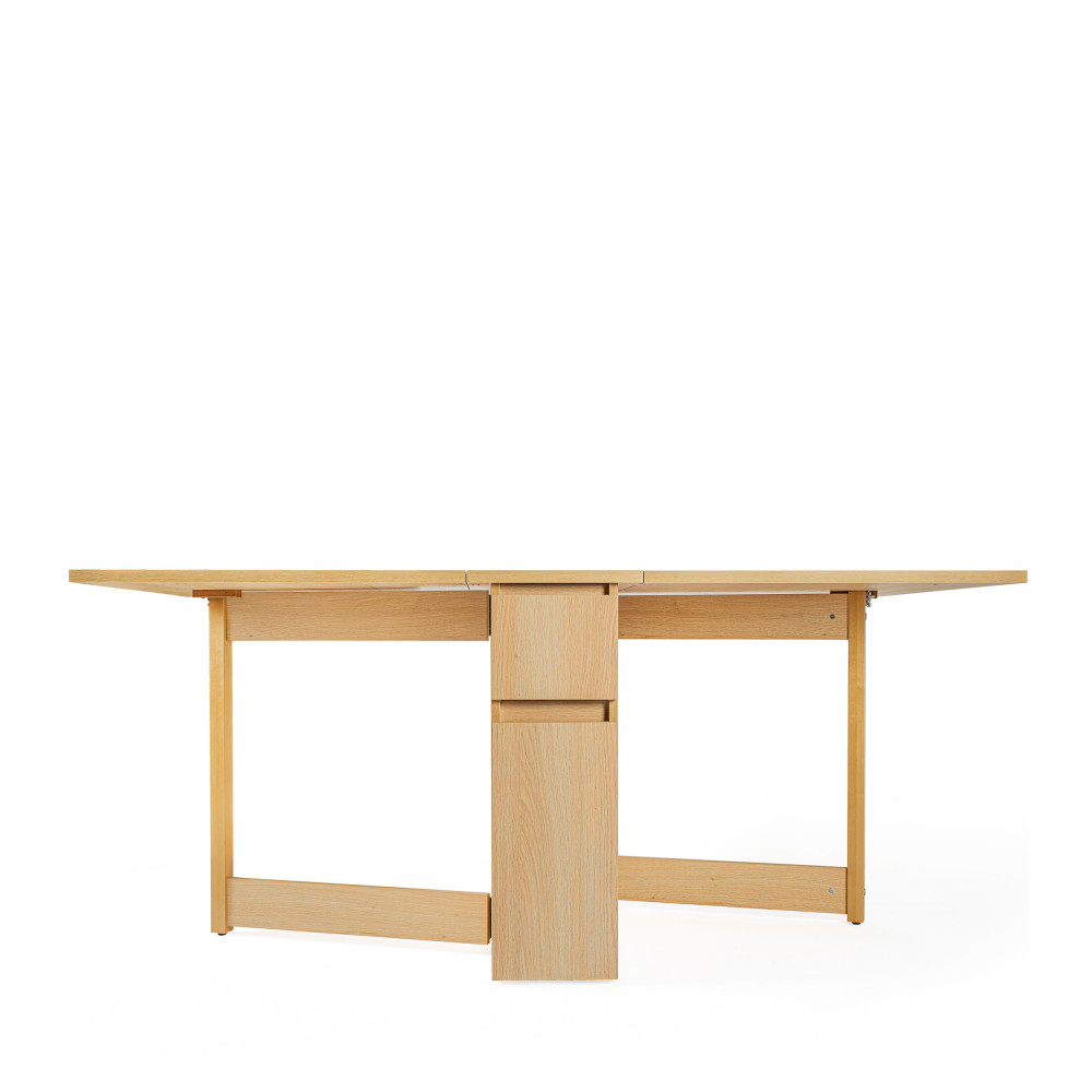 Ensemble de table à manger pliante moderne en bois massif de 5