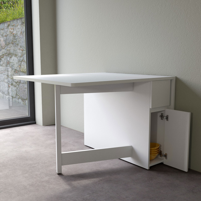 Kungla - Table à manger pliable en bois 170x90cm