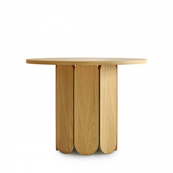 Soft - Table à manger ronde en bois massif ø100cm