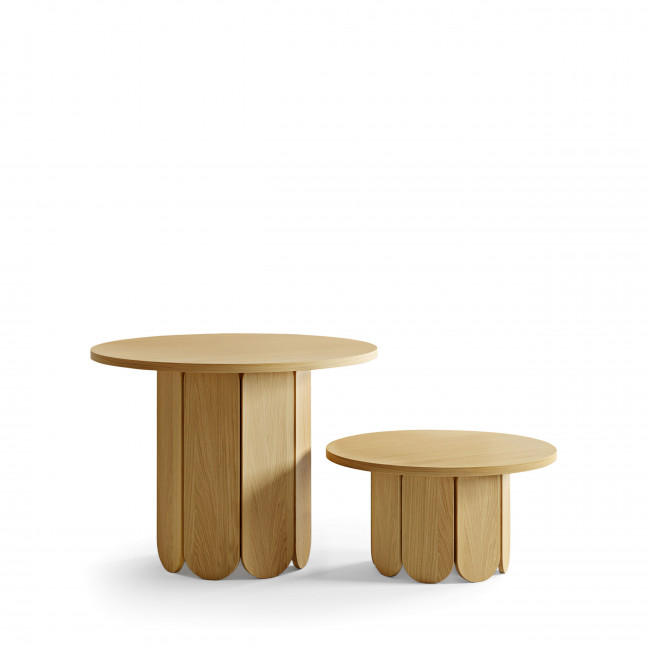 Soft - Table à manger ronde en bois massif ø100cm