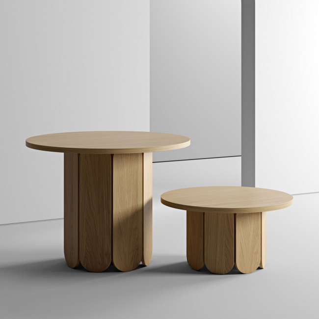 Soft - Table à manger ronde en bois massif ø100cm