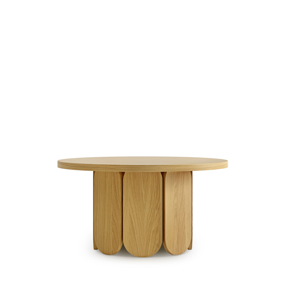 soft - table basse ronde en bois ø78cm - couleur - bois clair