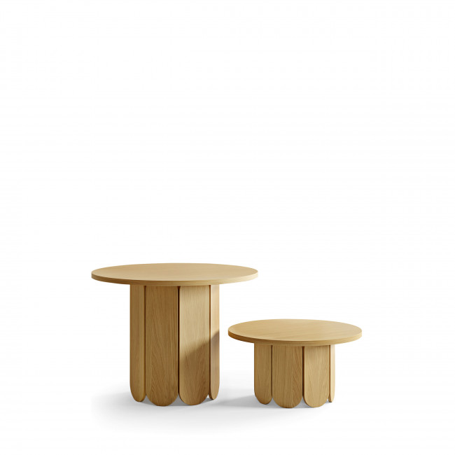 Soft - Table basse ronde en bois massif ø78cm