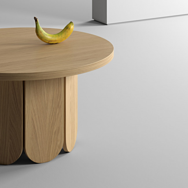 Soft - Table basse ronde en bois massif ø78cm
